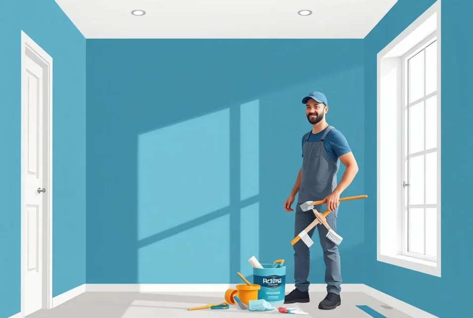 Intérieur rénové après travaux de peinture à Tournon-sur-Rhône